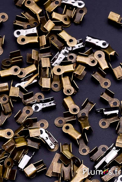 Embouts pour ruban - 7 mm - bronze